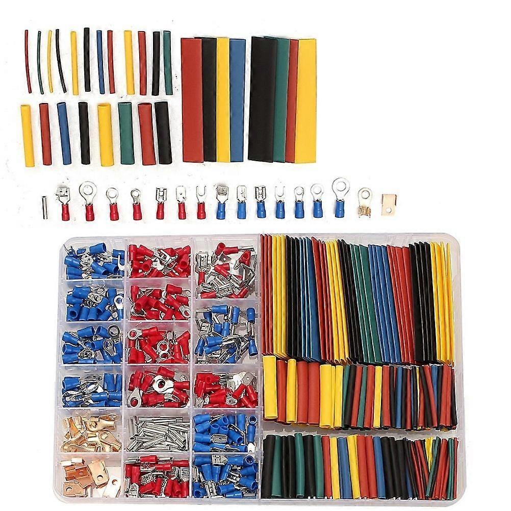 Shrink Tube Electrical Assorted Wire Crimp Terminals Insulated Connection For Electrical Connectors 678Pcs