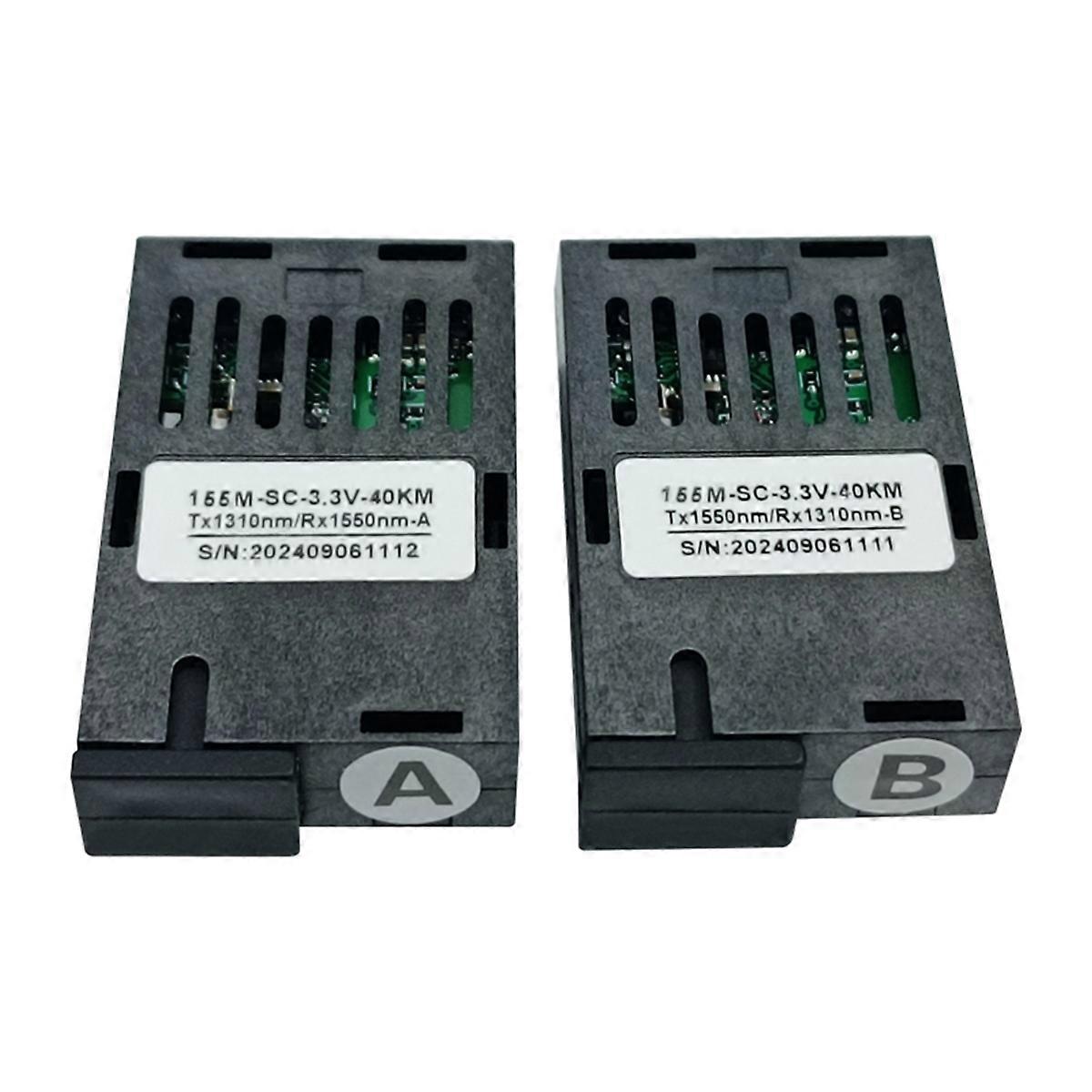 2 Pairs 1X9 Transceiver 155Mb/S SC Singlemode Simplex Fiber 1310/1550nm 40km 3.3V Megabit 1Port Opt