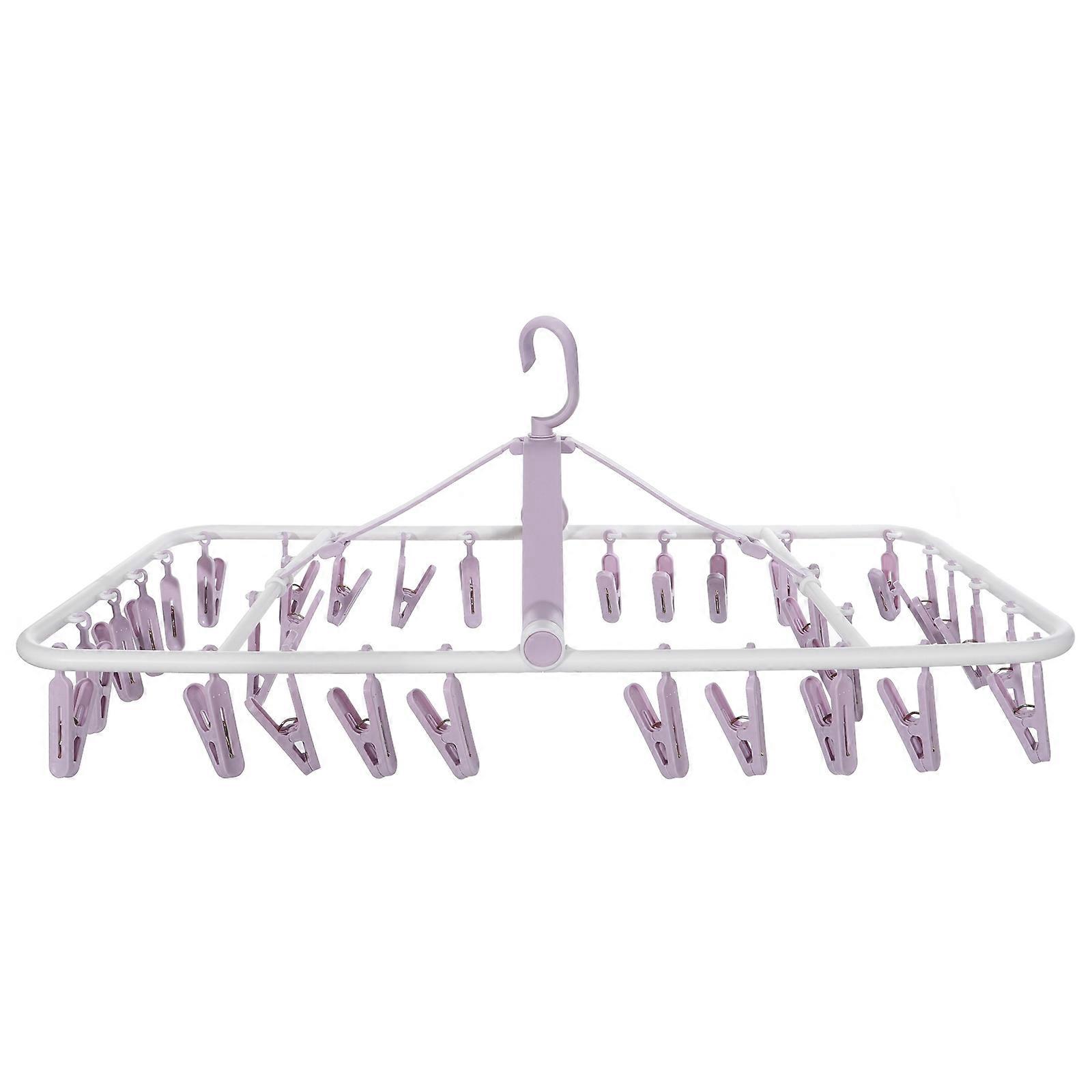 Clothes Hanging Rack Sock Drying Rack Wind-Proof Quick Drying Prevent Falling Off For Clothes Socks 63X34X30CM 1Set