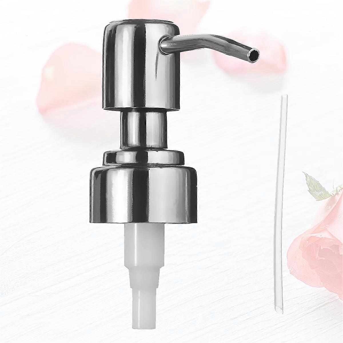 ソープディスペンサーボトルポンプハンディローションディスペンサーシルバートラベルリーク防止1個