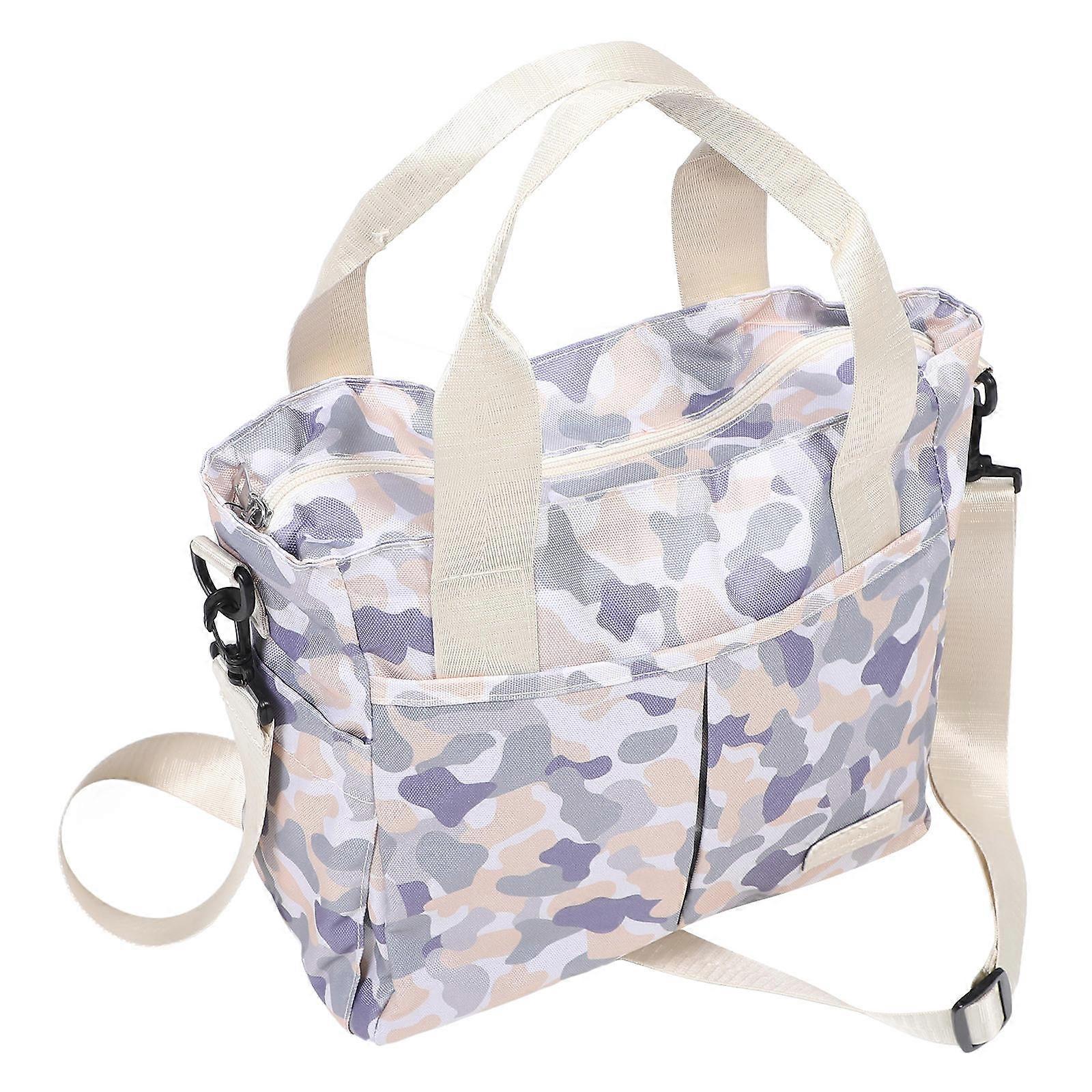 Maternity Bag Set Diaper Tote Large Capacity Wet Dry Separation Versatile Carrying Options Travel 28.00X28.00X14.00CM Camouflage 1Pcs