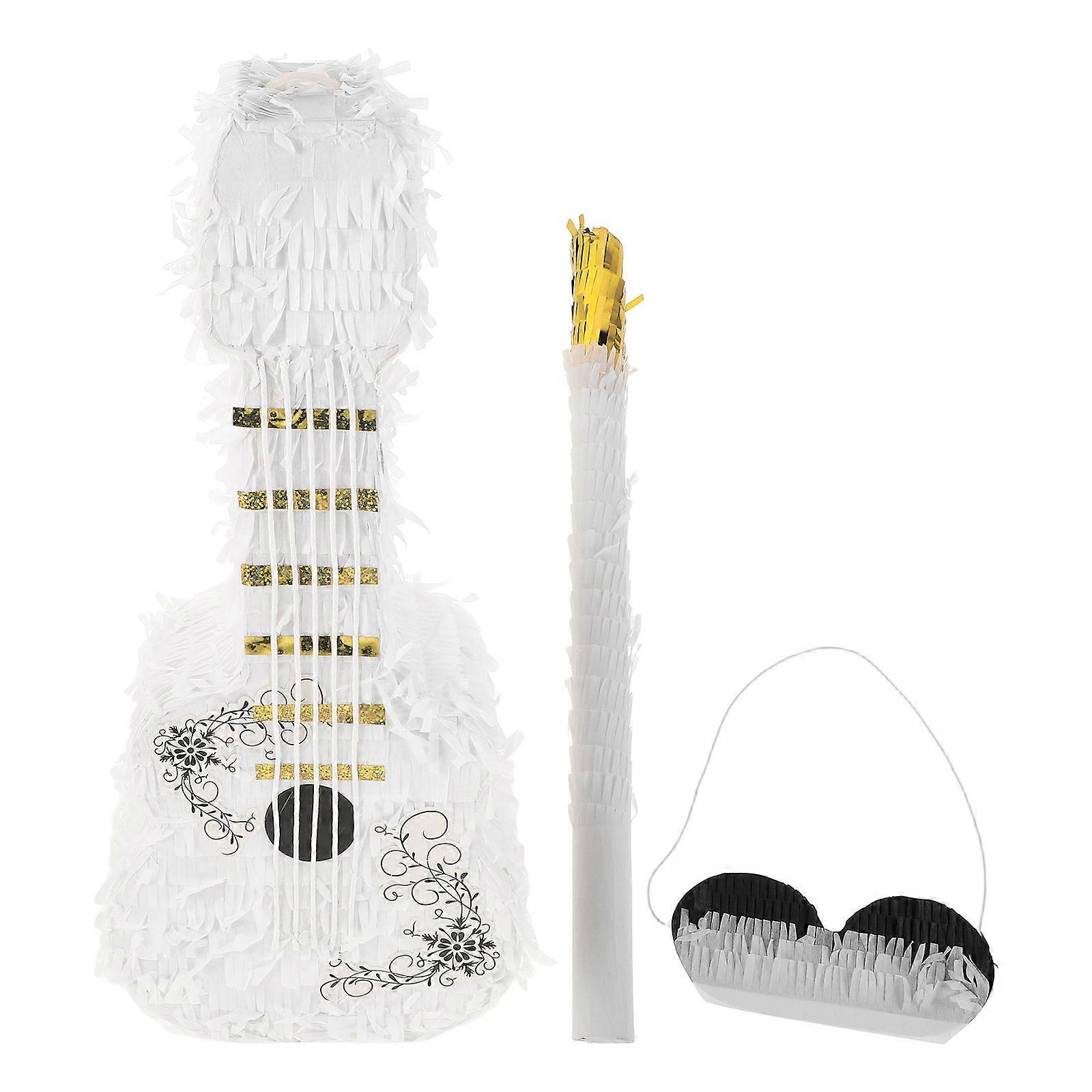Pinata With Stick And Blindfold Violin Shaped For Fiesta Celebrations 1 Set