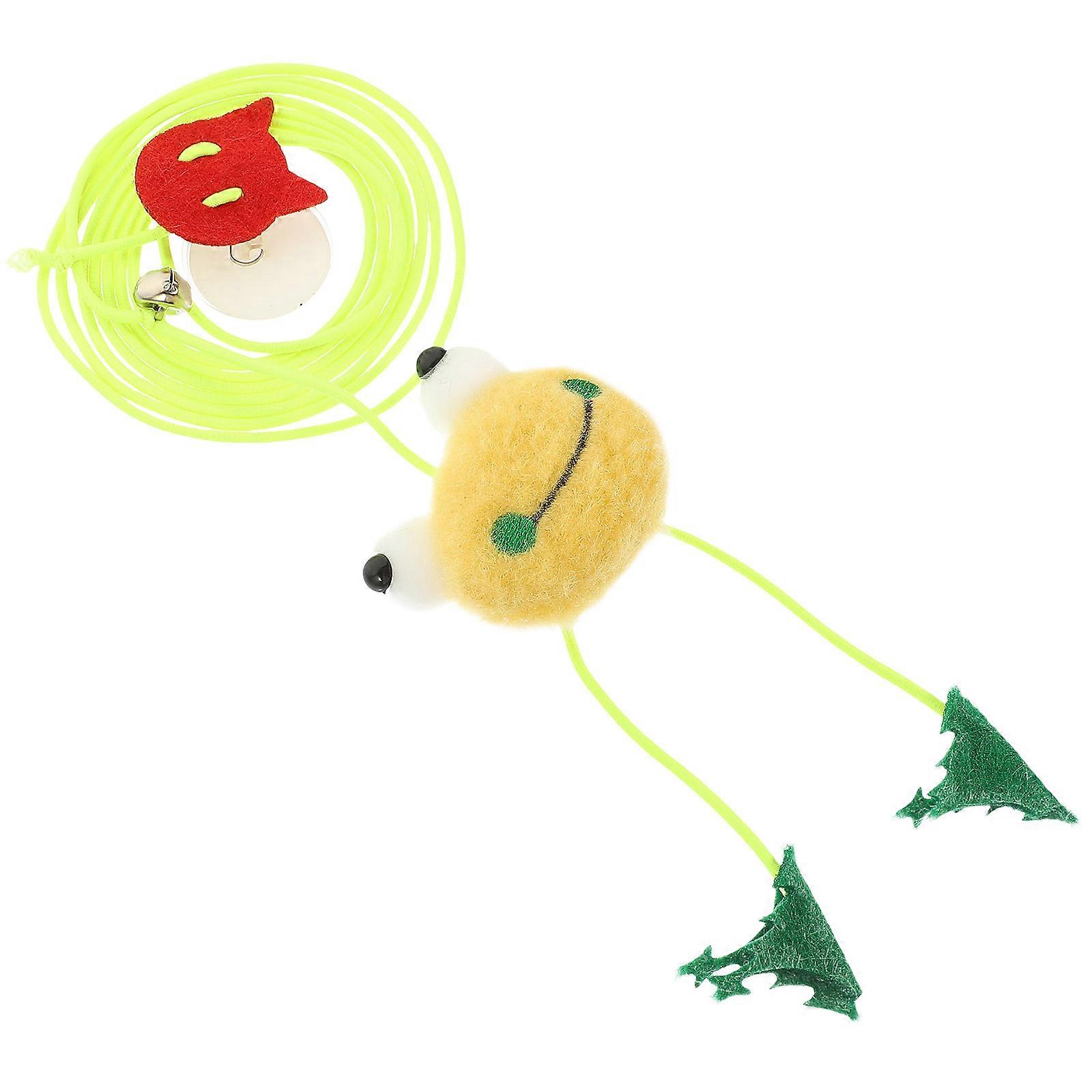 Playful Cat Toy Retractable Cat Plaything Indoor Play Cartoon Suspending Kitten Catnip Toy .5x5.5cm Entertainment 1Set