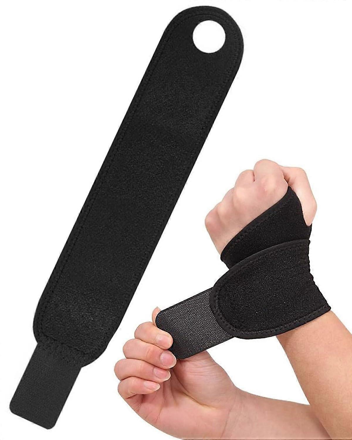 2 Pieces Adjustable Breathable Wrist Strap, Elastic Unisex Wrist Band in Black, Comfortable Fit for All Activities