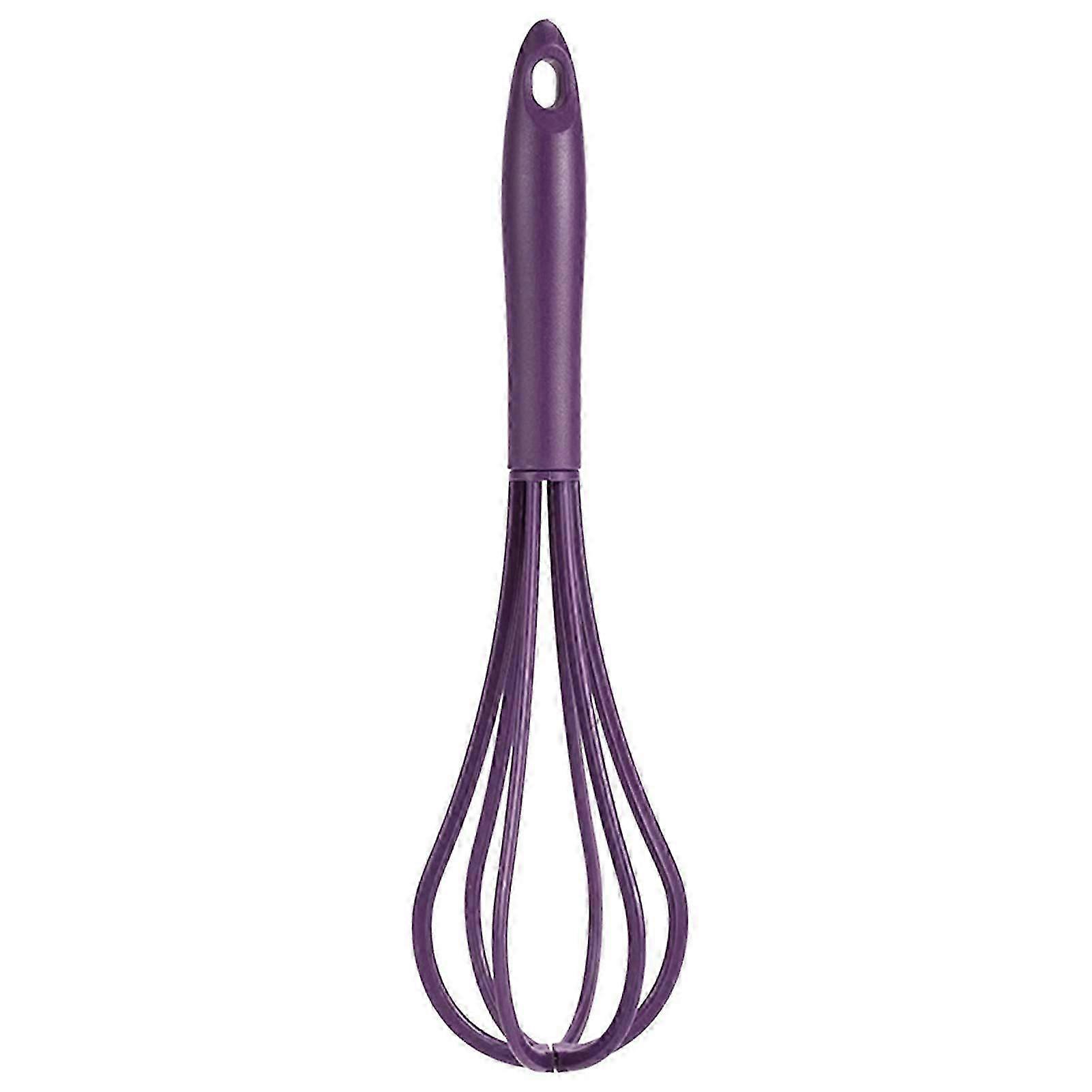 Piskeris æg piskeris, manuel fast silikone æg piskeris mel fløde piskeris mixer køkken bagværk værktøjer mørk lilla