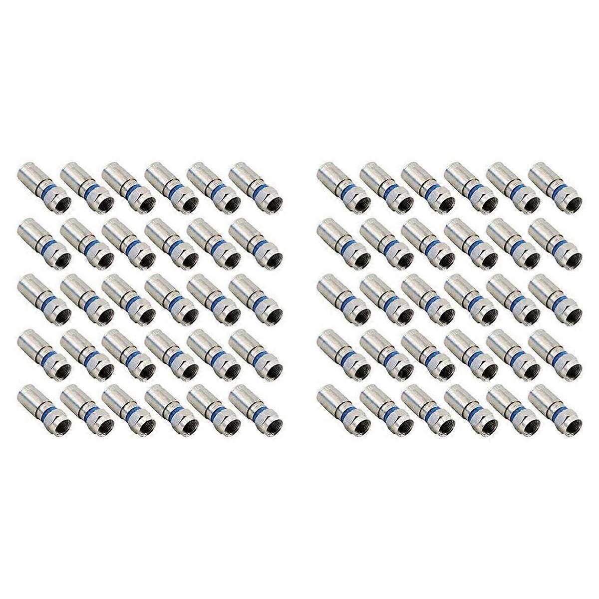 30Pcs RG6 Compression Connector Wire Connector Solderless Adapter