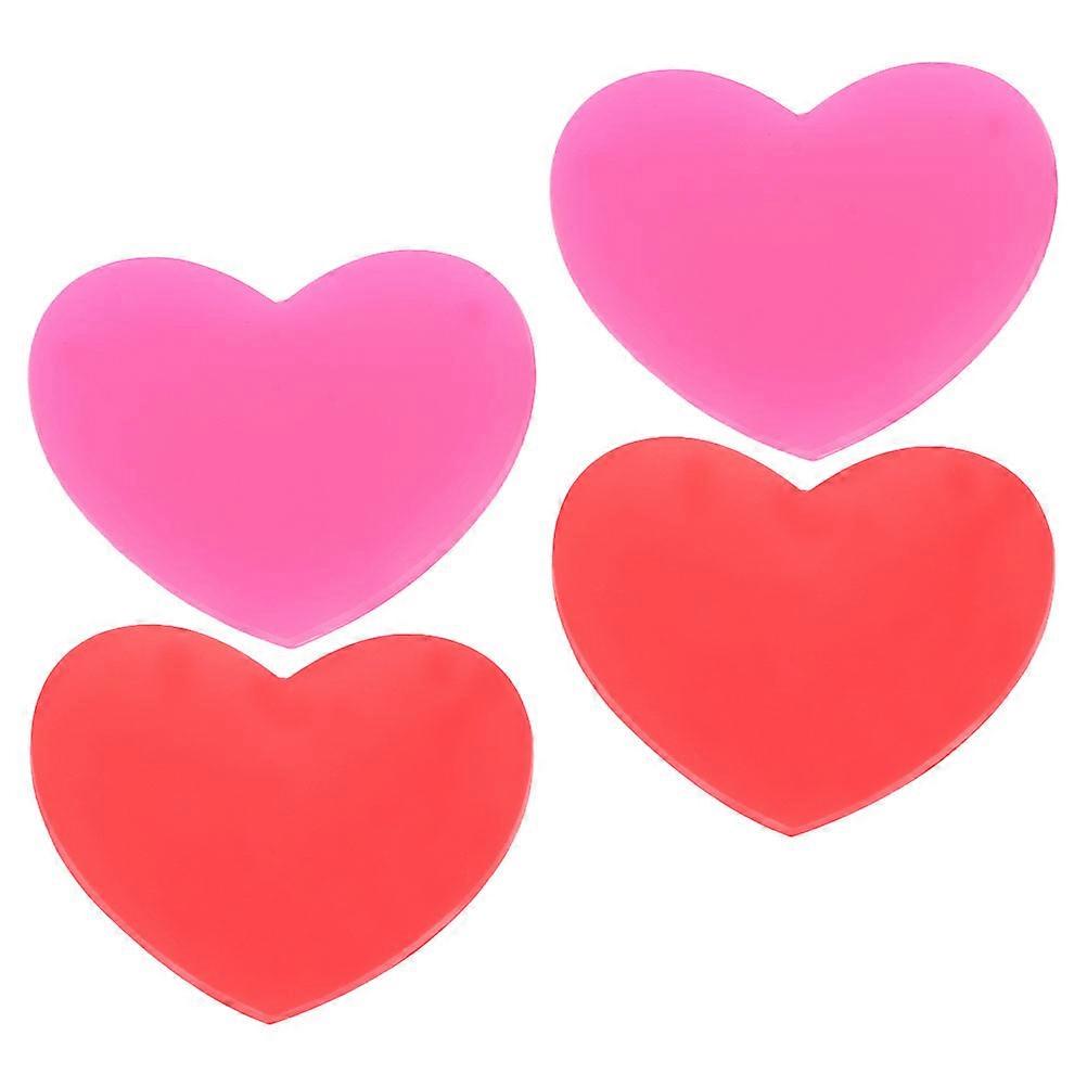 Racket Dampener Silicone Tennis Racket Vibration Absorber Adorable Heart Design Red Heart 4Pcs