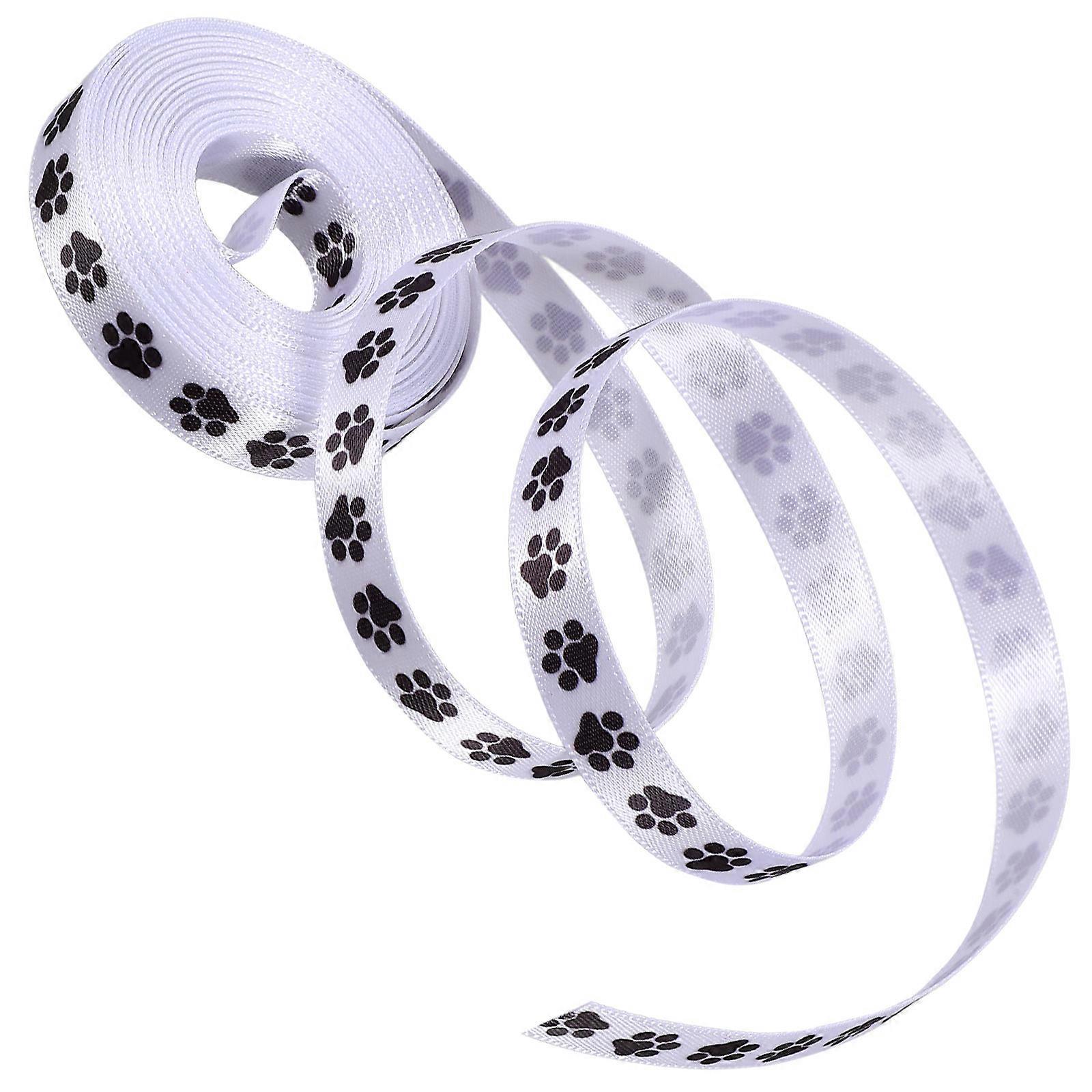Dog Paw Ribbon present Wrapping Bands Assorted Color 5 Yards Per Roll Crafting Projects 2 Rolls