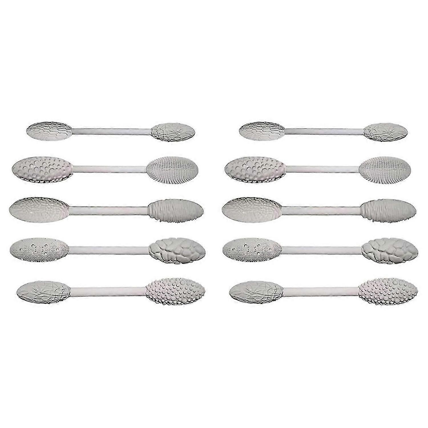10pcs Texture Tool Sets for Clay Art, Single / Double, Clay Texture Rolling Gadget, Emboss Plaids Ha