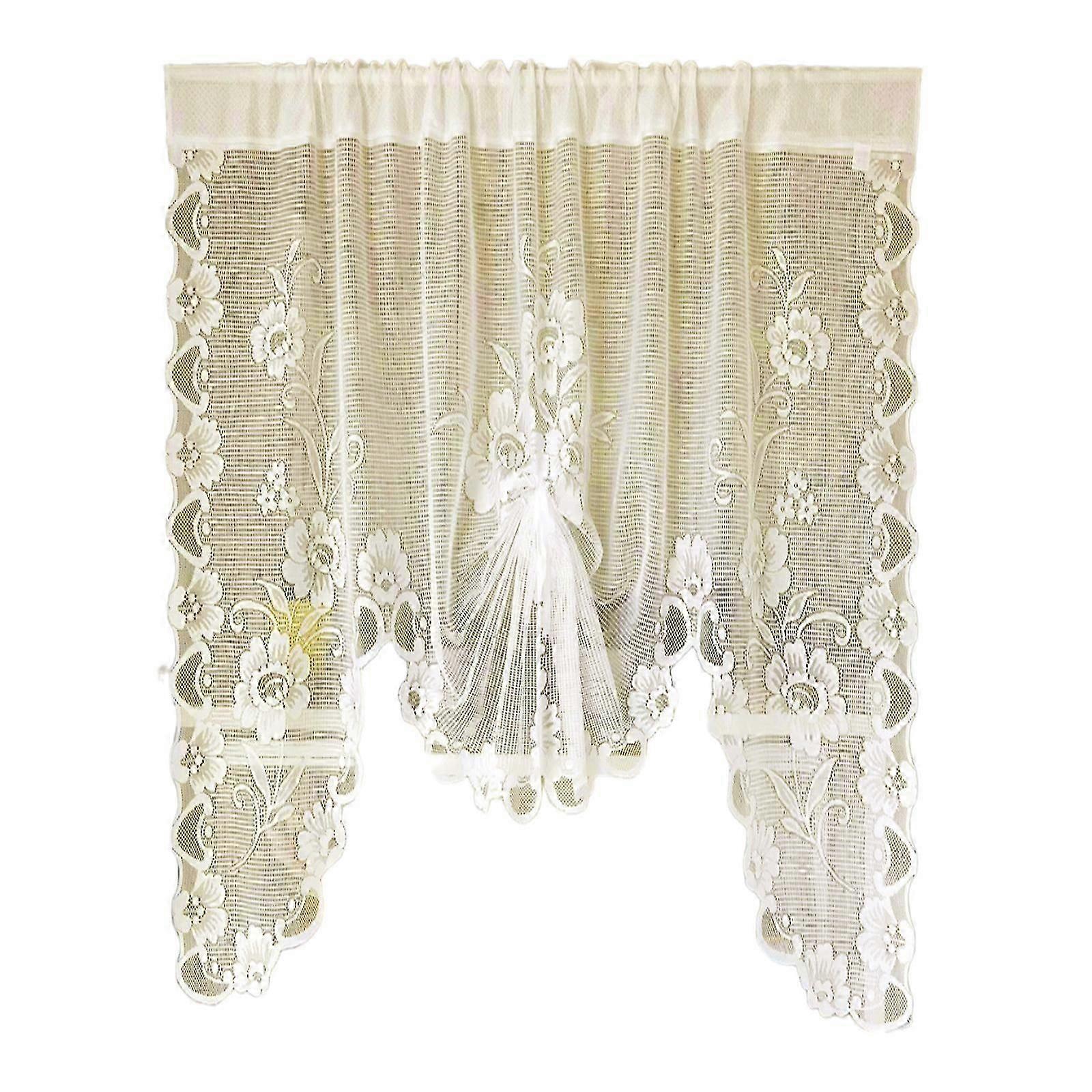 Stylish Butterfly Pattern Curtains for Living Space Durability and Washable Polyester Add Romantics Touch Curtain Swag White