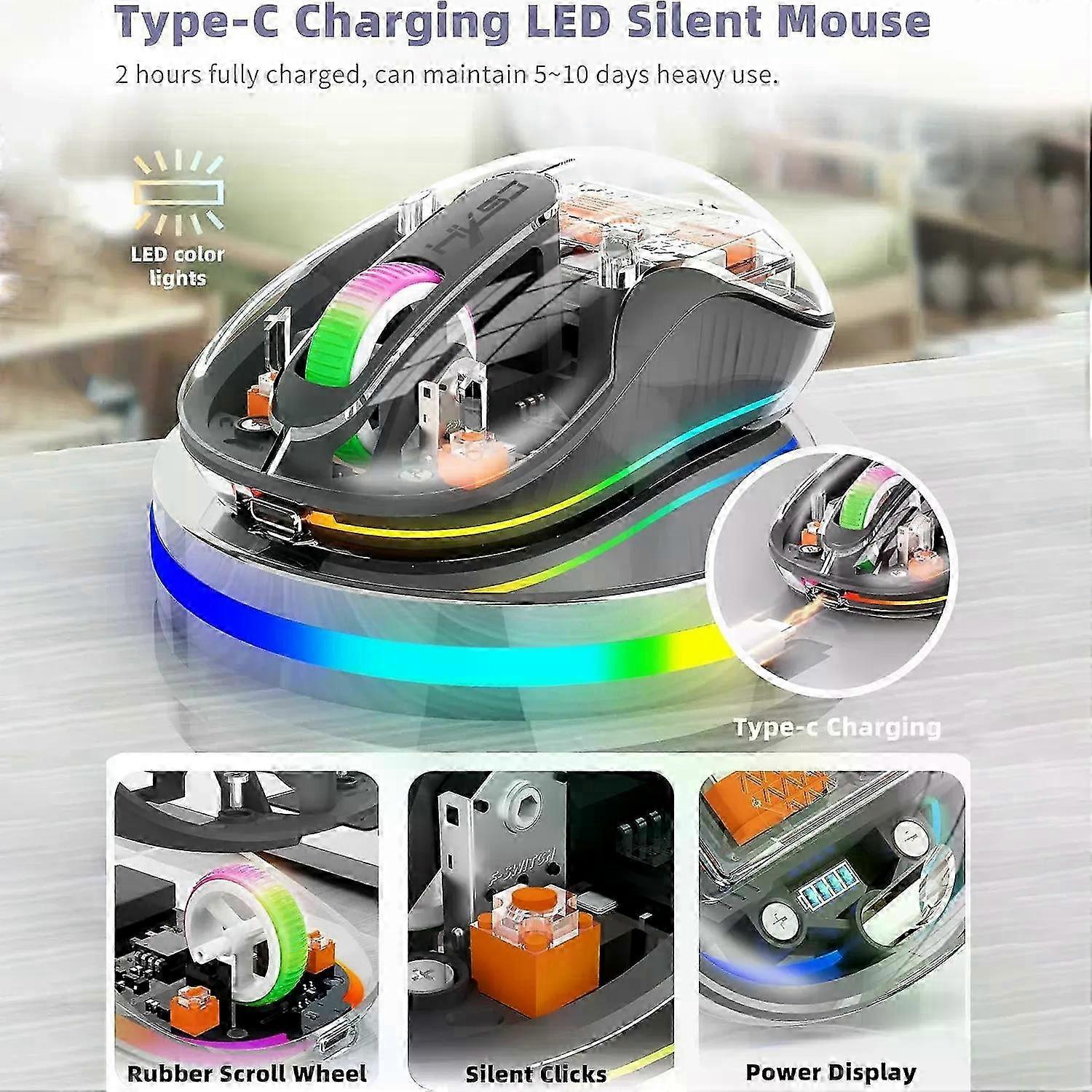 New Wireless Three-mode Magnetic Suction Mute Rechargeable Mouse for Tablet PC Notebook