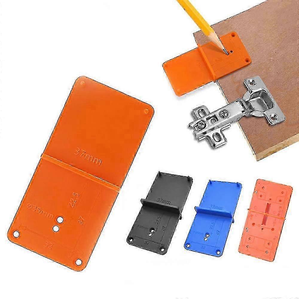 3 Pack 35mm Plastic Hinge Hole Drill Guides for Woodworking, Punch Opener Locator for Cabinet Installation