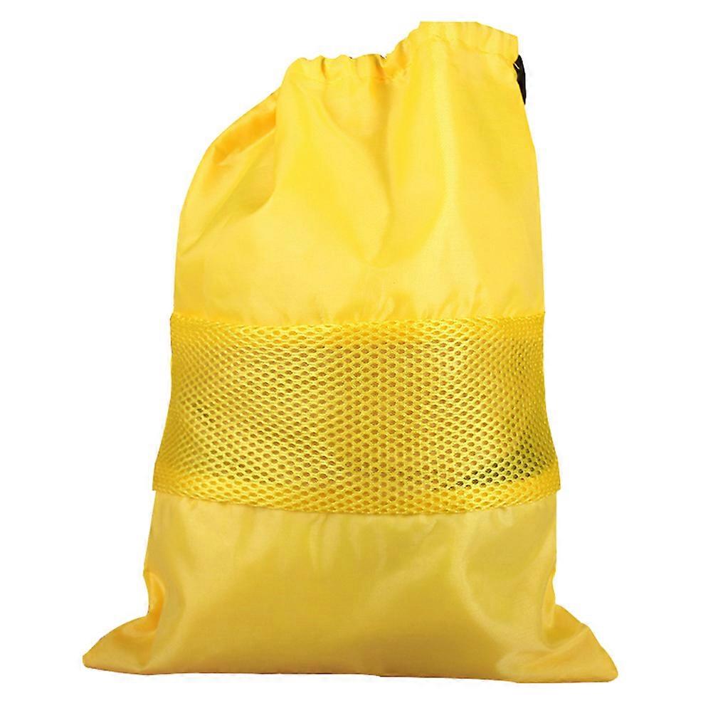 Household Storage Bags Creative Drawstring Design Yellow 31*27cm For Fruit Vegetables 2Set