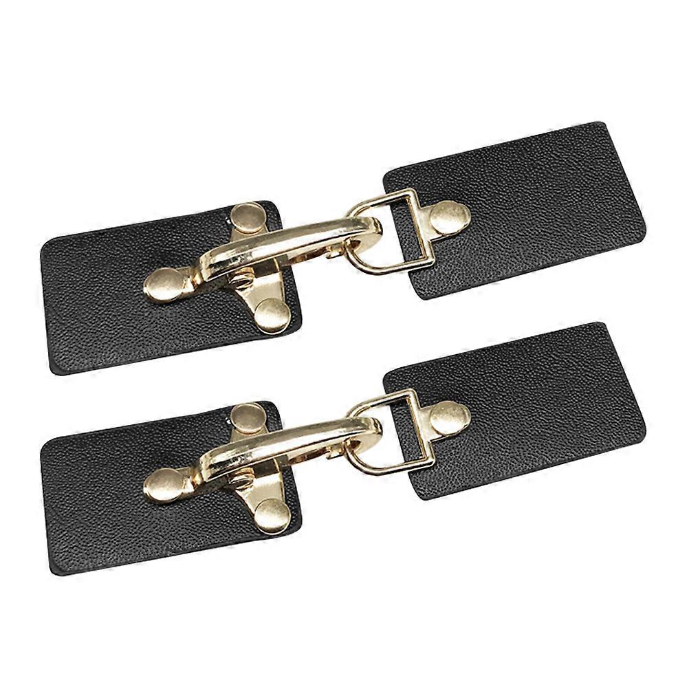 Clothing Buckles Toggle Button Closures For Children Clothes Daily Use Black Metal 2Pcs