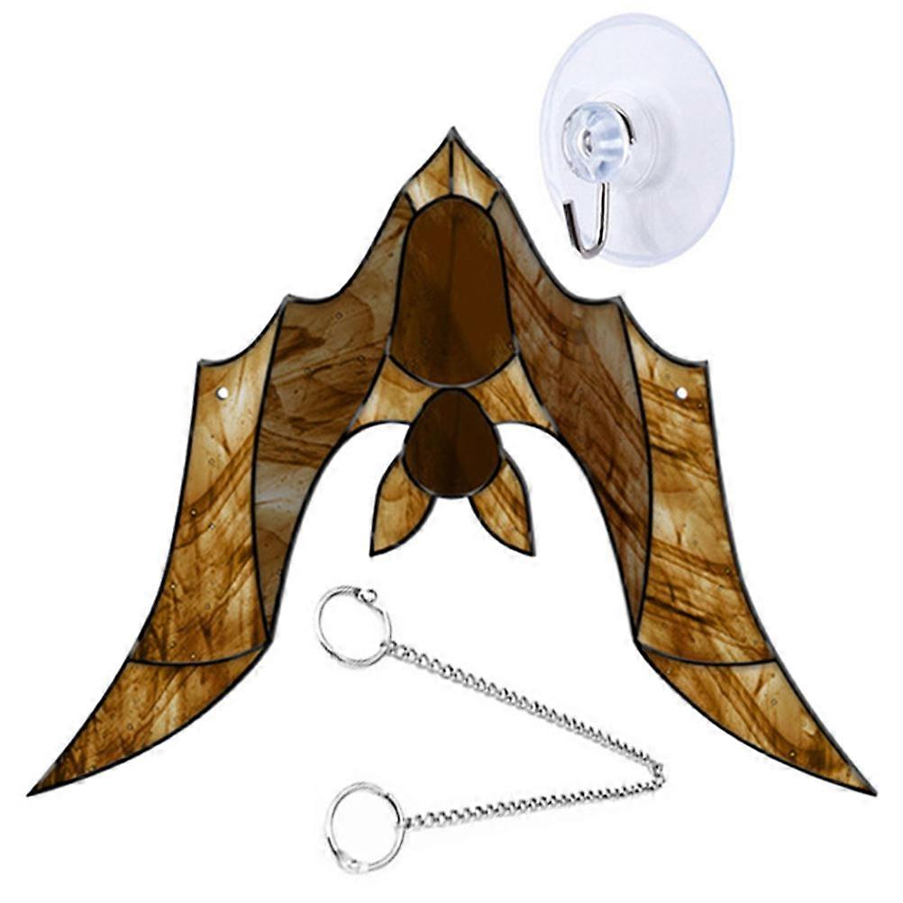 Halloween Acrylic Bat Pendant with Chain and Suction Hook – Stylish Hanging Decor for Porch, Door, or Window – Spooky Festival Ornament for Indoor