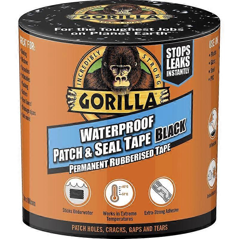 Gorilla Waterproof Patch & Seal Tape 100mm x 3m Black