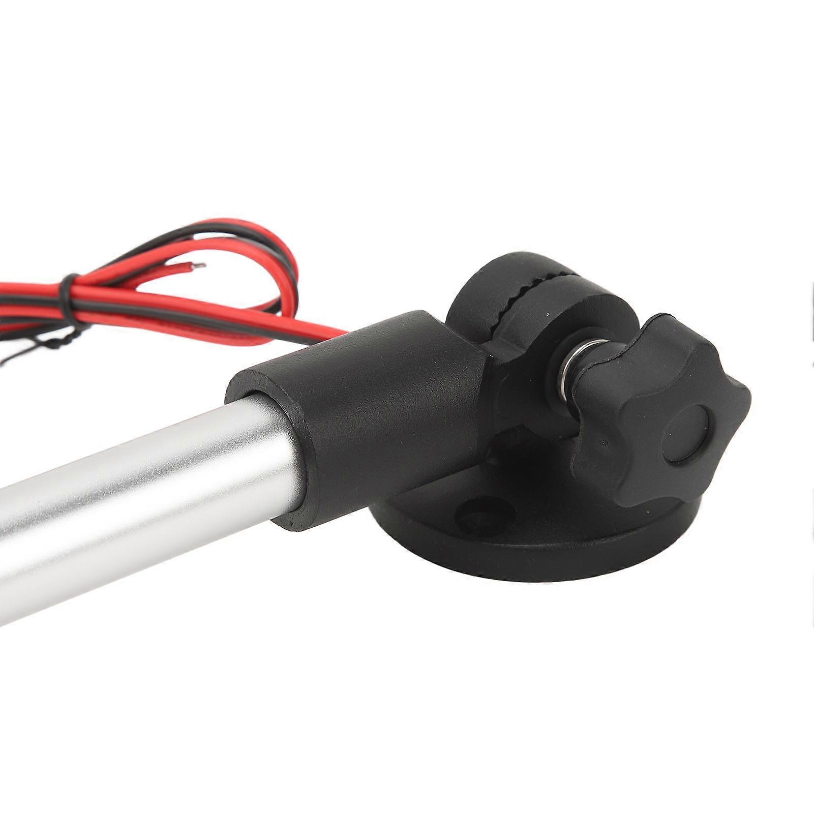 22in LED Fold Down Boat Stern Light 360 Degree All Round Navigation Anchor Light with Aluminum Alloy Base for Yacht Ships Red