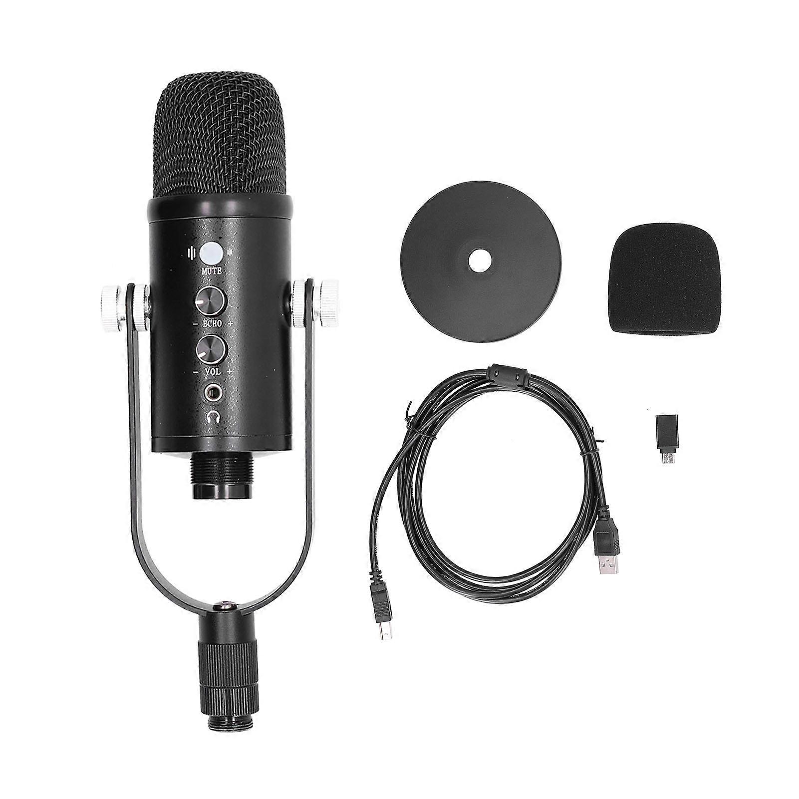Microphone Wide Application Adjustable Save Space Fine Sound Sensitive Stable Mics for Online Karaoke Chat