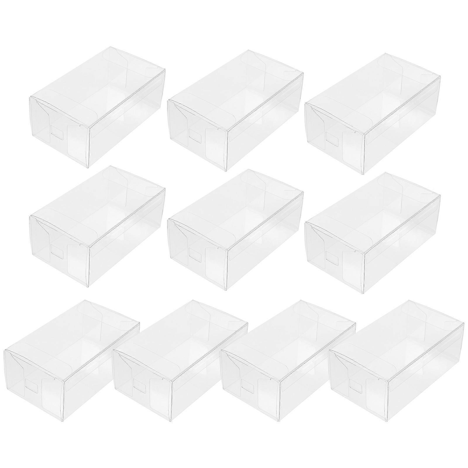 Transparent Plastic Cake Boxes for Storage 10Pcs Clear Ice Cream Containers