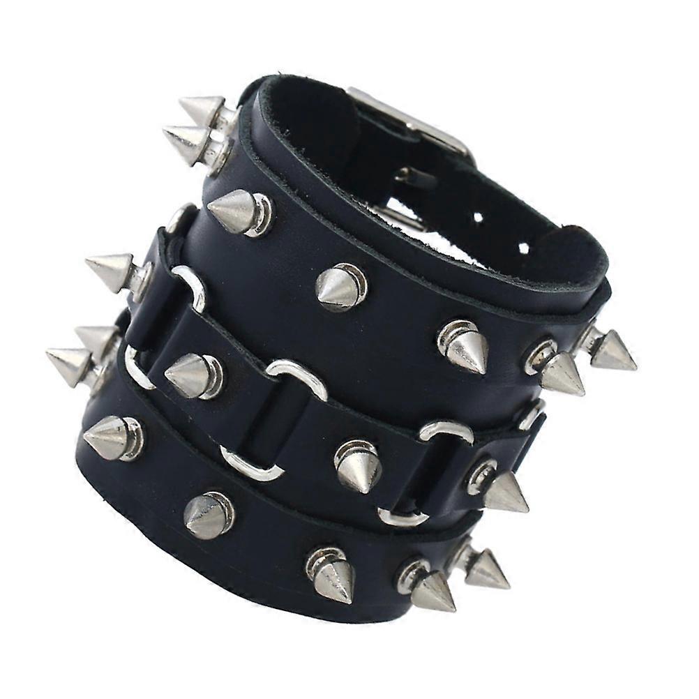 Here's a polished and professional product description for your **Men's Punk Spiked Cowhide **:
### **Men's Punk Spiked Cowhide – Durable Rivet