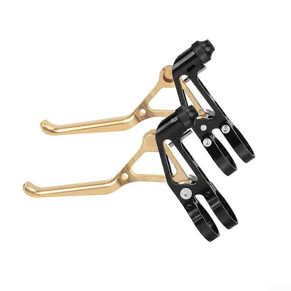 Highperformance brake lever made of aluminum alloy, designed for road and folding bikes (goldcolored)