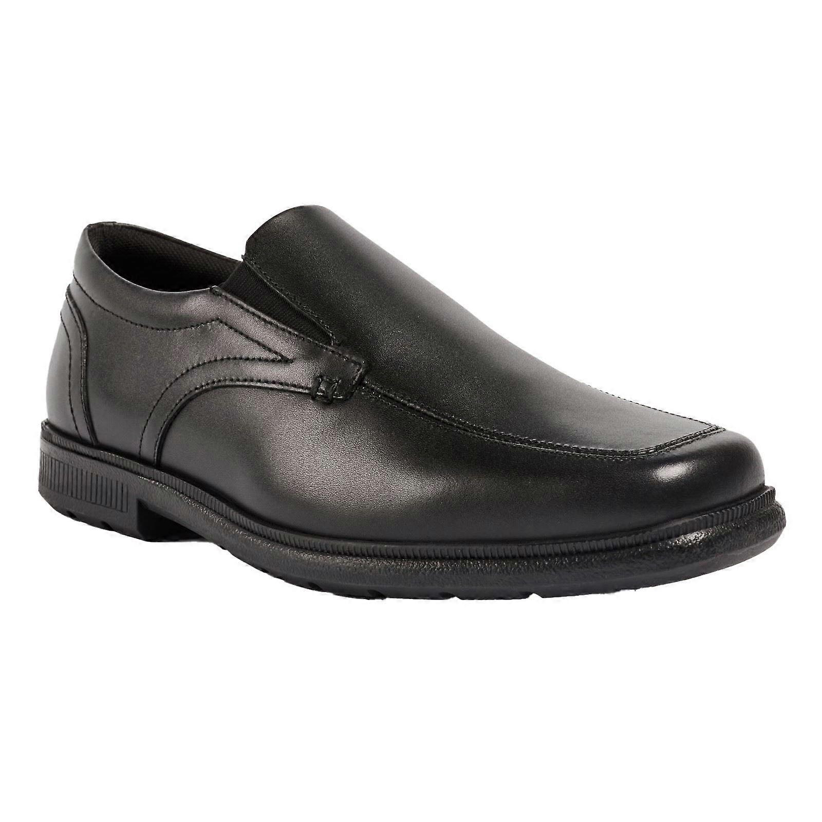 Pod Carpenter Leather Boy's Black Loafers