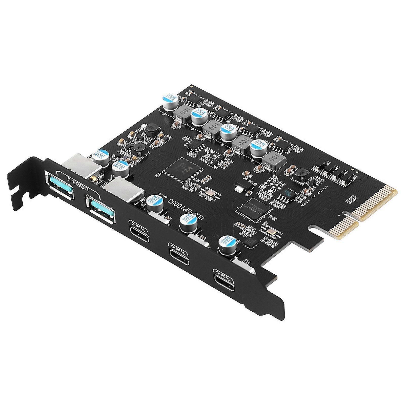 Pcie To Usb Expansion Card Pci-e to 2x Type C 3xUSB3.2 Adapter Card Free Power