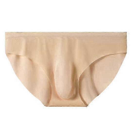 Low-Rise 3D U-Convex Men’s Seamless Ice Silk Briefs - Ultra-Thin Quick Drying Solid Color Underwear for Comfort and Breathability