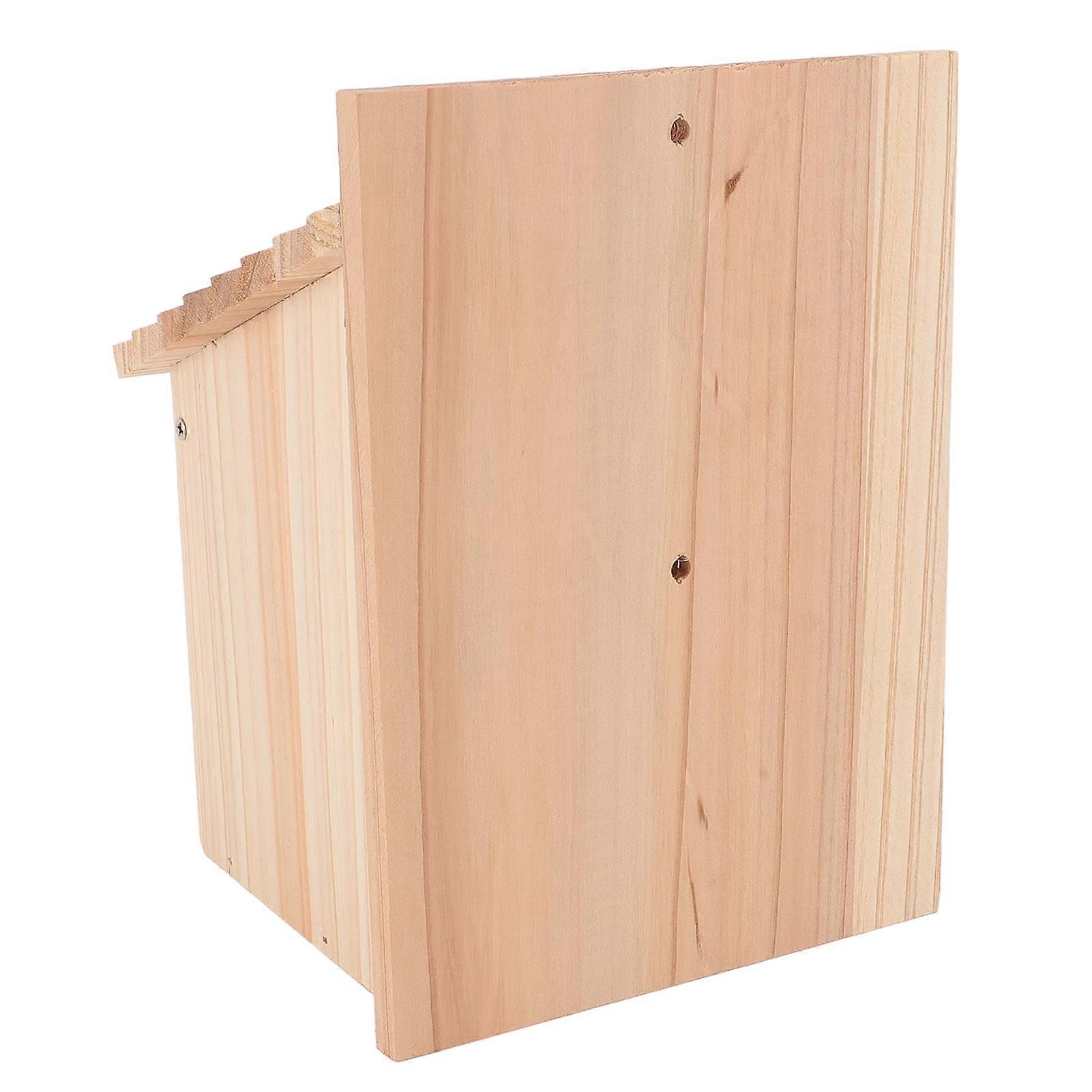 Wooden Bird House Outside Outdoor with Standing Pole for Breeding Pendant Decoration