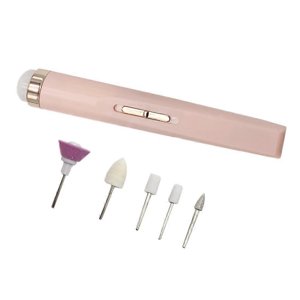 Portable Nail Polishing Machine Pink ABS for Manicure Compact Ergonomic Design Suitable for Home Use
