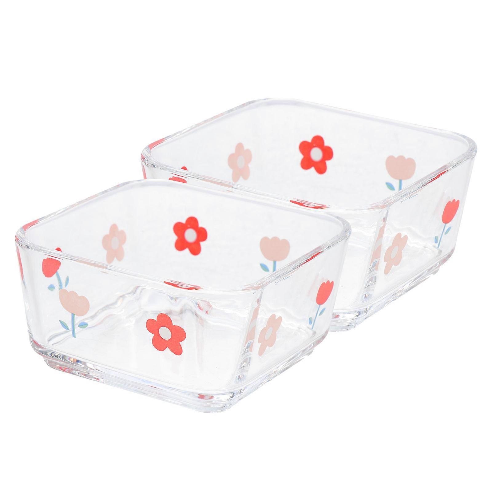 Glass Hamster Bowl Set Non Tip Design Small Pet Food Water Bowls for Hamsters Chinchillas Gerbils Durable Smooth Surface Safe Dining