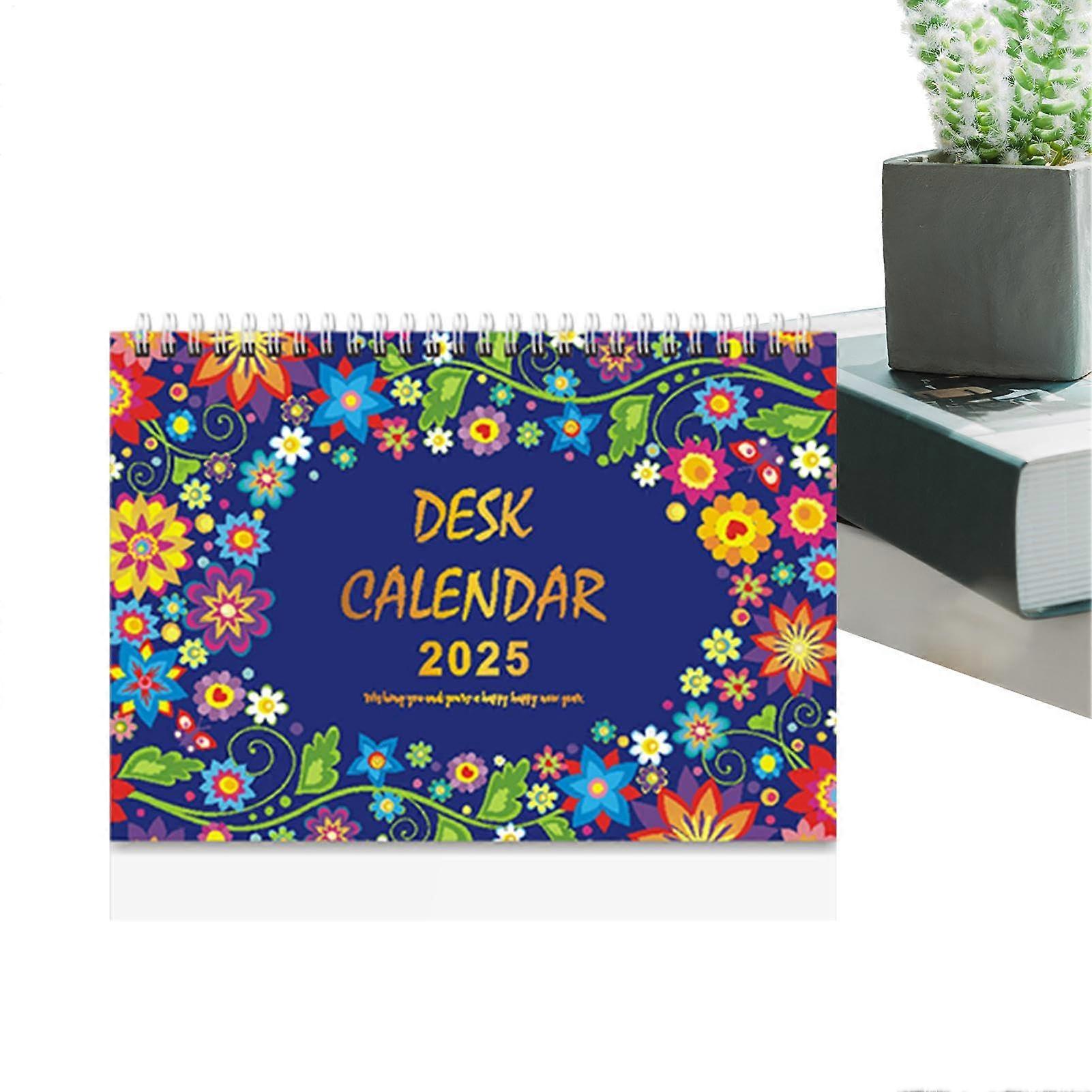 Flower Table Calendar – NonFading Standing Desk Calendar Offset Paper English Calendar