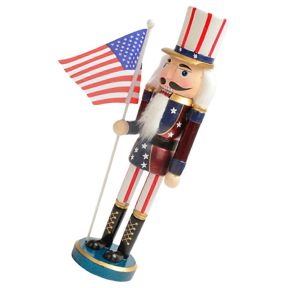 Tabletop Centerpiece Multi Wood Classic Nutcracker Figure with Symbol of Luck for Decoration