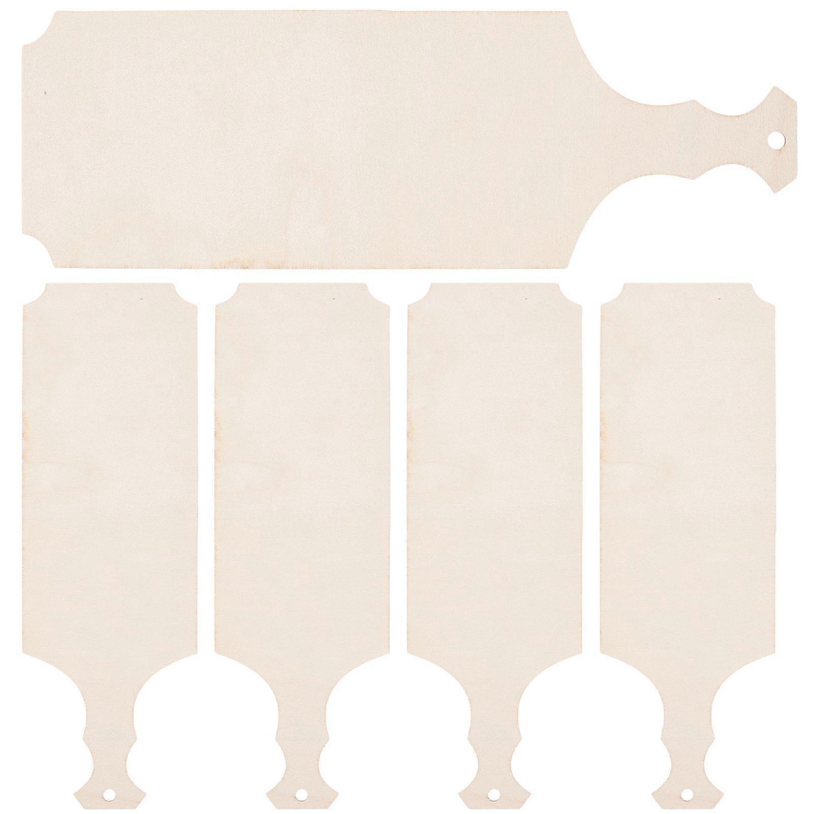 Wood Cutting Board with Handle for Home Use Craft Supplies Easy to DIY Ivory Color 5 Pieces
