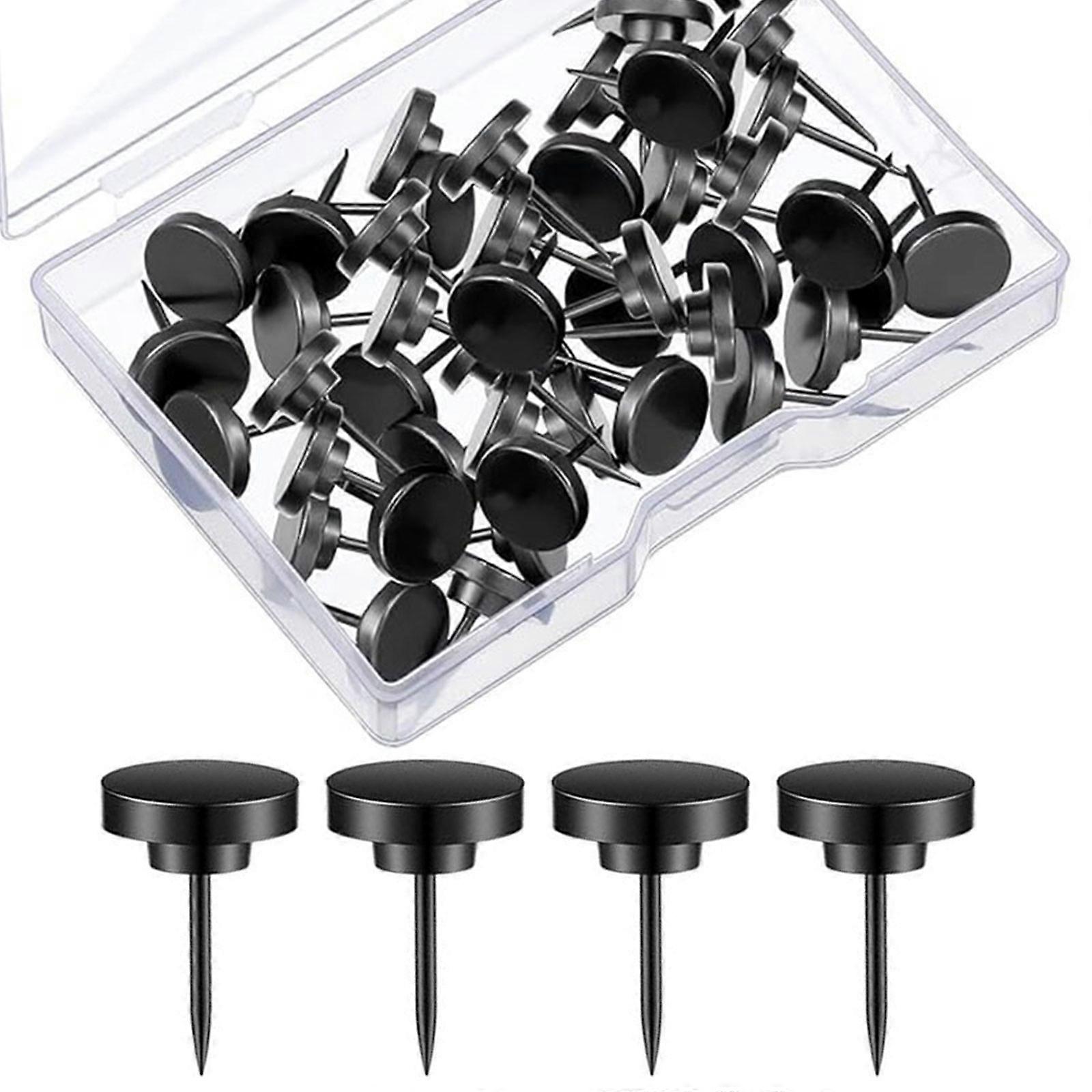 50pcs Metal Thumb Tacks Steel Point Round Head Push Pins with Storage Box Easy to Carry for Bulletin Boards and Crafts Multicolor