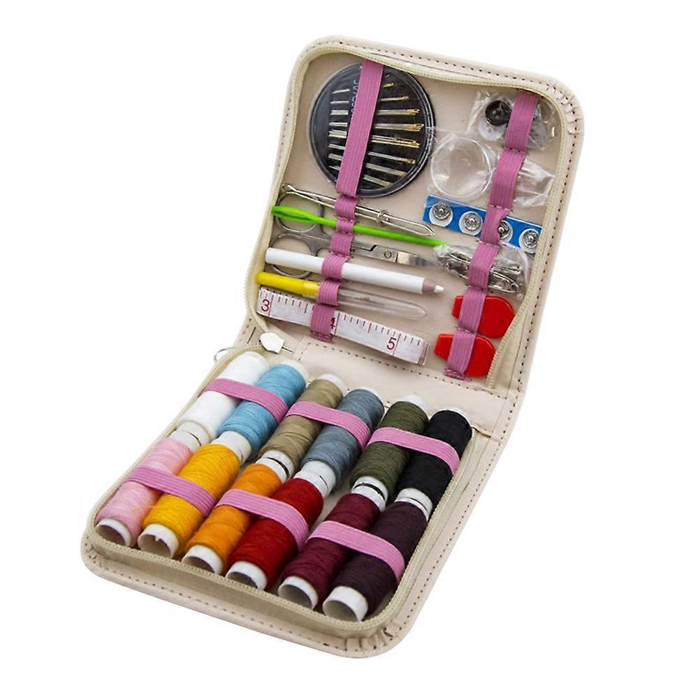 Portable Sewing Needlework Kit with Storage Box Made of Durable Material 71Pcs Set Assorted Color