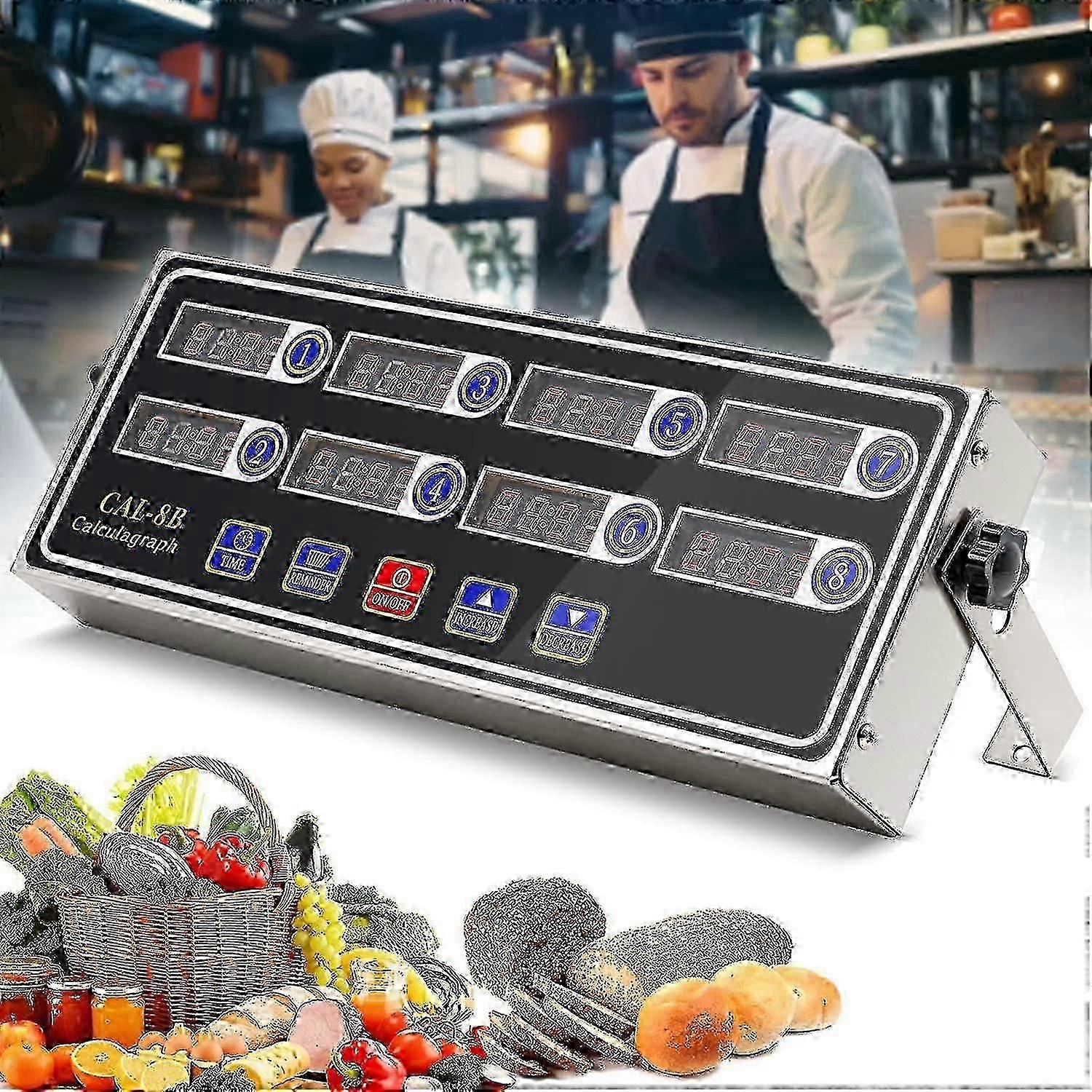 Commercial Kitchen Timers For Cooking Timer Manual Big Large Timer Digital Timer 8-channel Digital Kitchen Timers Commercial Fryer Reminder With Loud-