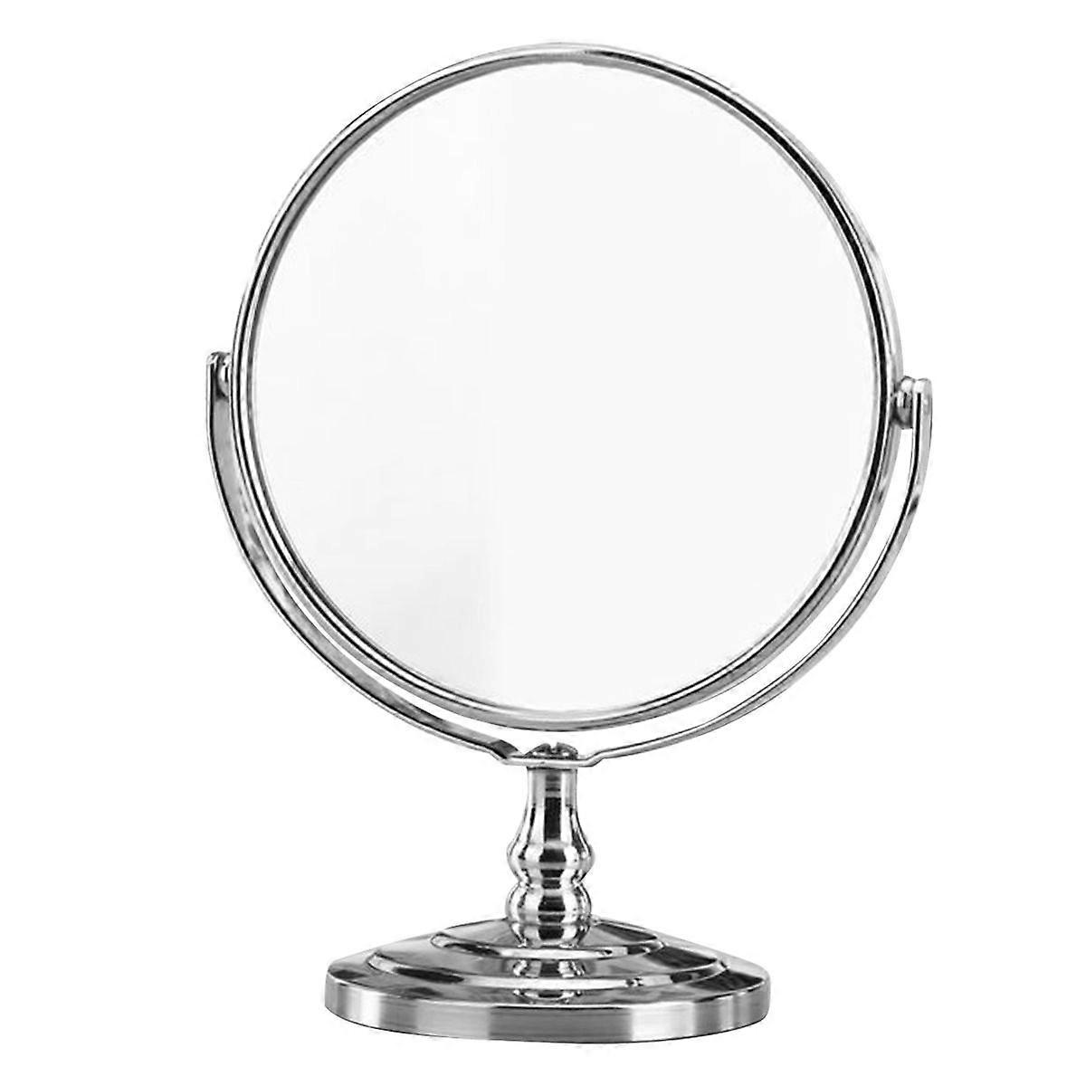 Dual Sided Magnifying Makeup Mirror Swivel Tabletop Standing Vanity Mirror