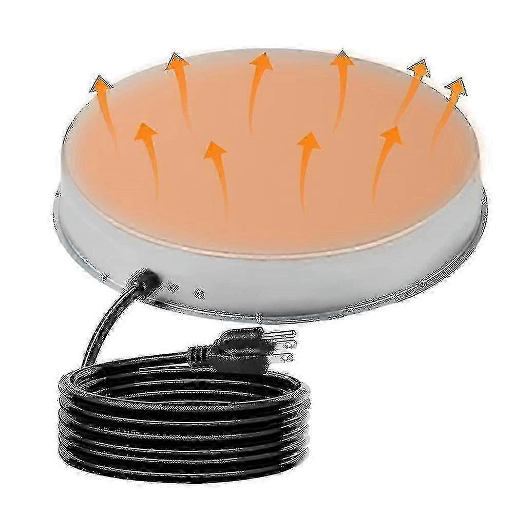 Heated Base Poultry Waterer & Drinker with Thermostat - Chicken Water Heater Deicer for Cold Weather Use