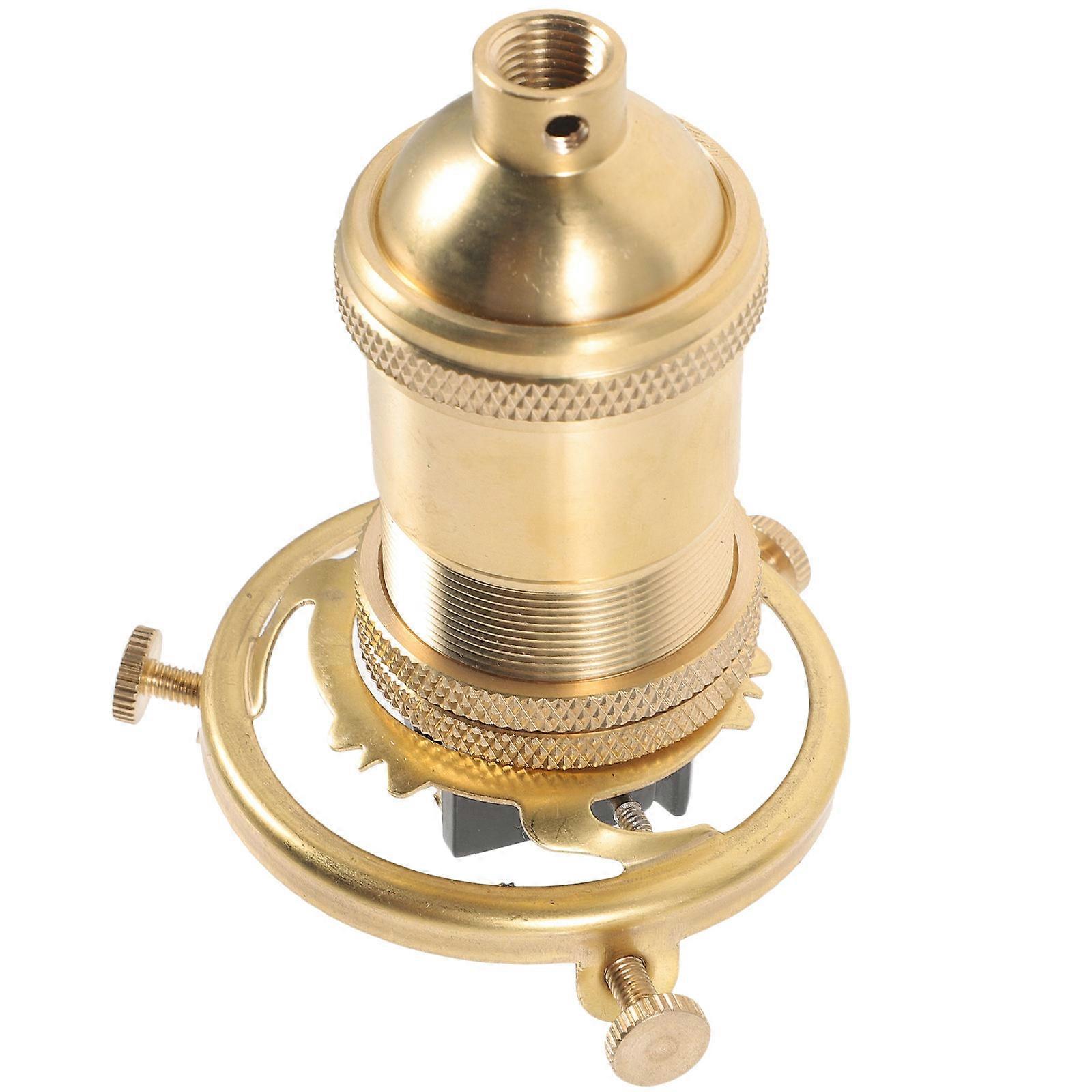 Vintage Lamp Holders Light Holders Vintage E27 E26 For Diy Enthusiasts Golden Switch Control 1Set