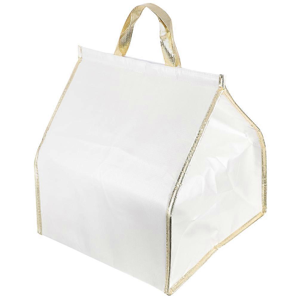Food Carrying Bag Rectangular Material Large Capacity Handheld Grocery Bag Carrier Bag 39x31cm Picnic 1Pcs