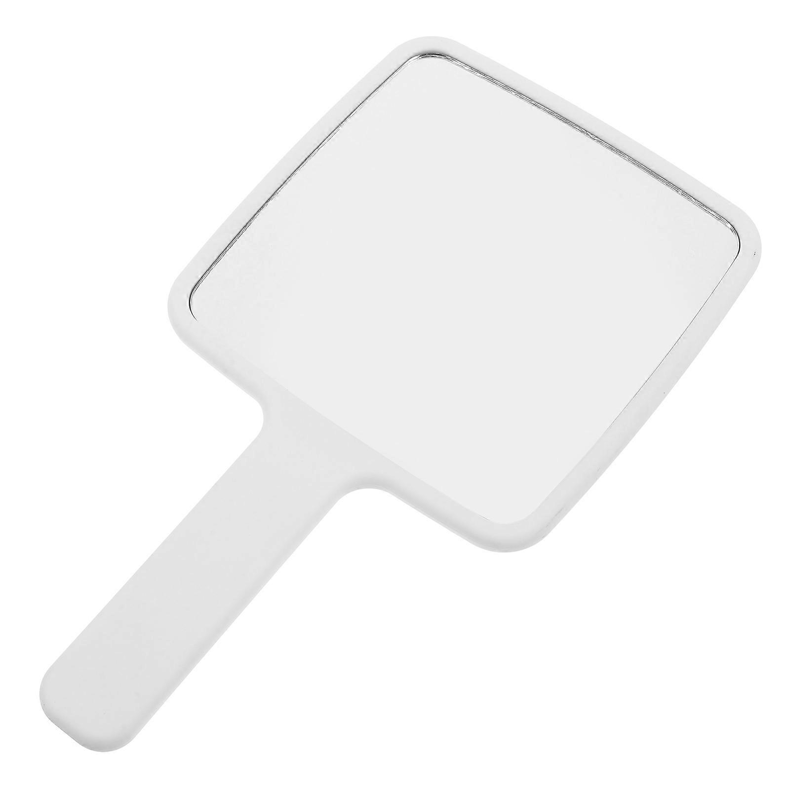 Mirror With Handle Square Handheld Cosmetic Mirror For Travel Portable 1Set