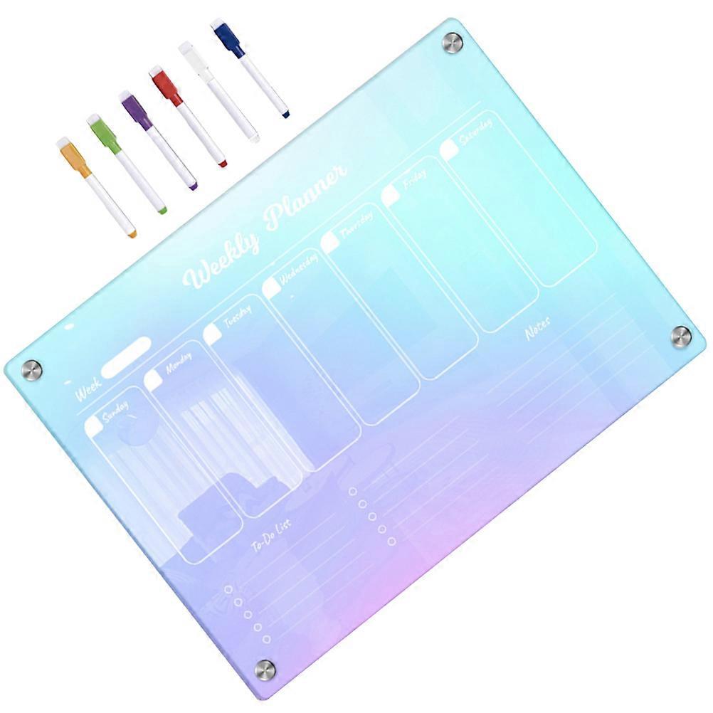Dry Erase Board For Refrigerator Rectangular Acrylic To-Do Lists Home Use Note-Taking 16.5×11.7×0.1in 1 Set