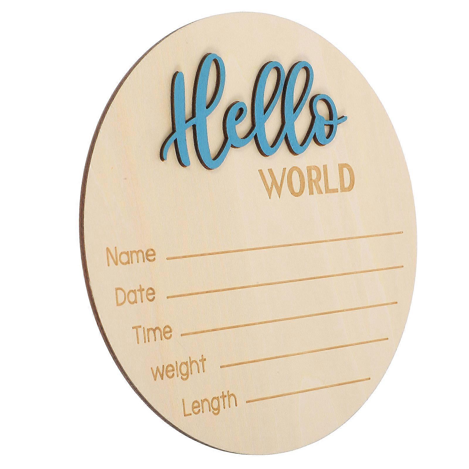 Wooden Birth Announcement Sign Newborn Name Decorative Photography Prop, Safe and Durable Design