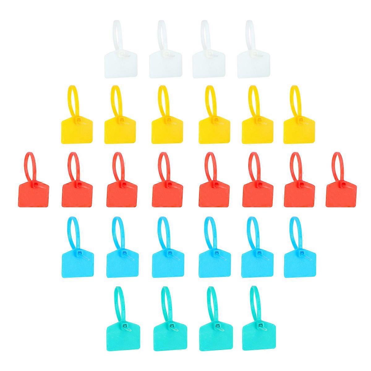 Cord Labels Zip Tie Practical Durable Self-locking Nylon Cable Management Electric Marking Label Wraps 100Pcs