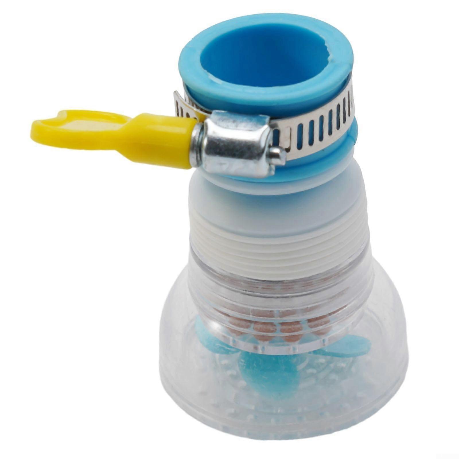 Splashproof design for faucet filters, for household use in kitchens and bathrooms (blue)