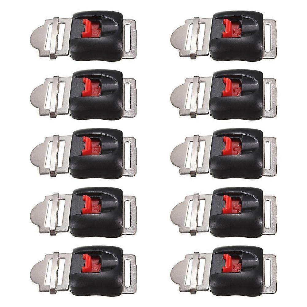 10pcs Universal Motorcycle Helmet Clip Strap Quick Release Buckle Durable ABS Plastic Universal Fit Adjustable Clip