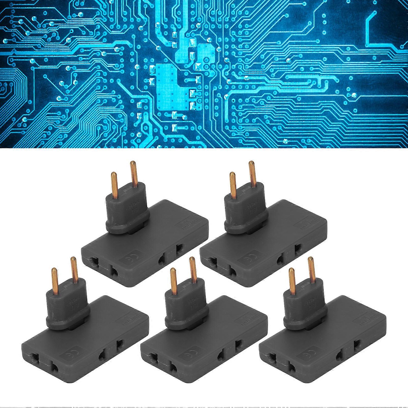 5Pcs  Socket Converter Cordless 180 Degree Extension 1 to 3  Adapter