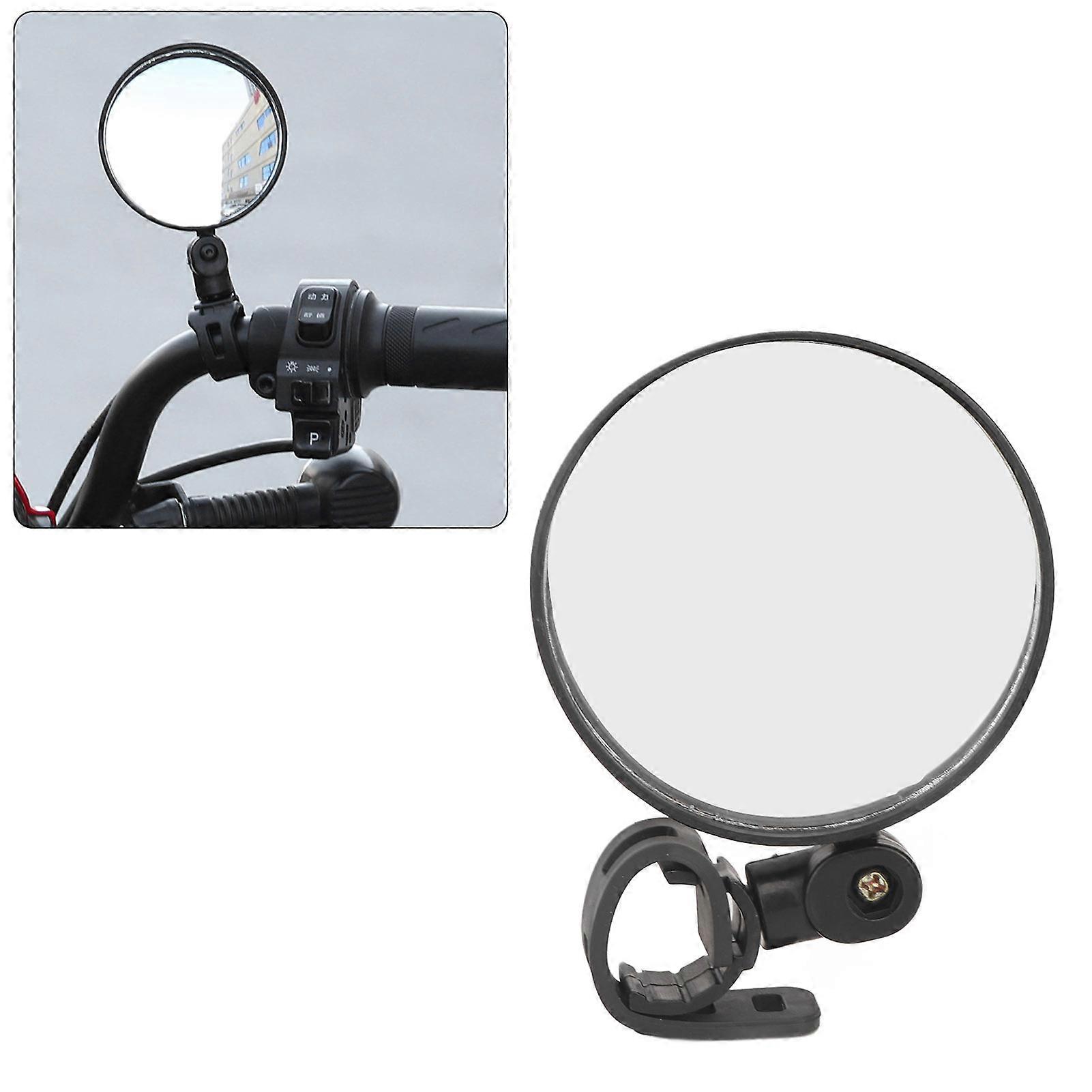 2pcs Bike Rear View Mirror 8cm Adjustable Wide Angle Round Scooter Rearview Mirror Universal for Wheelchair Bicycle 