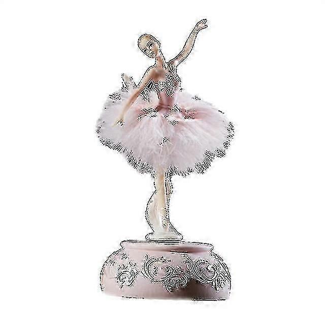 Ballerina Music Box Dancing Girl Swan Lake Carousel With Feather For Birthday Gift